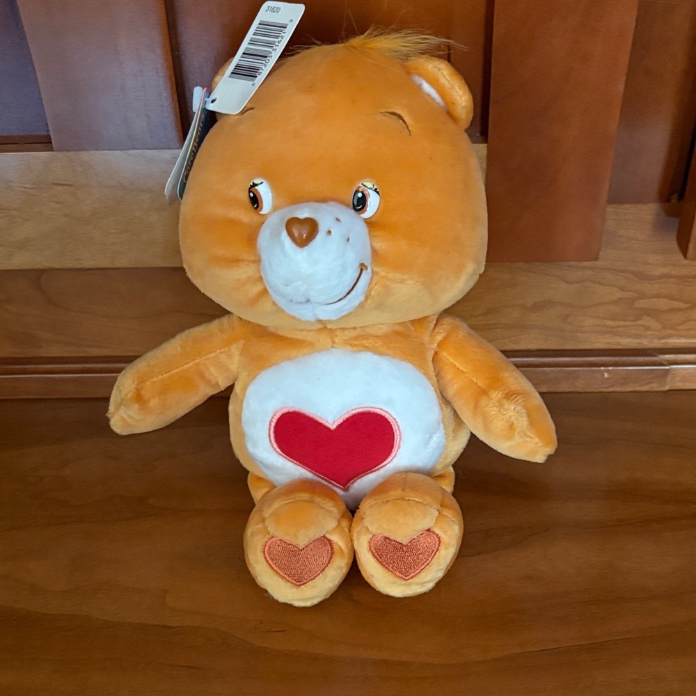 Care Bears Orange Tenderheart Plush with Red Heart Belly